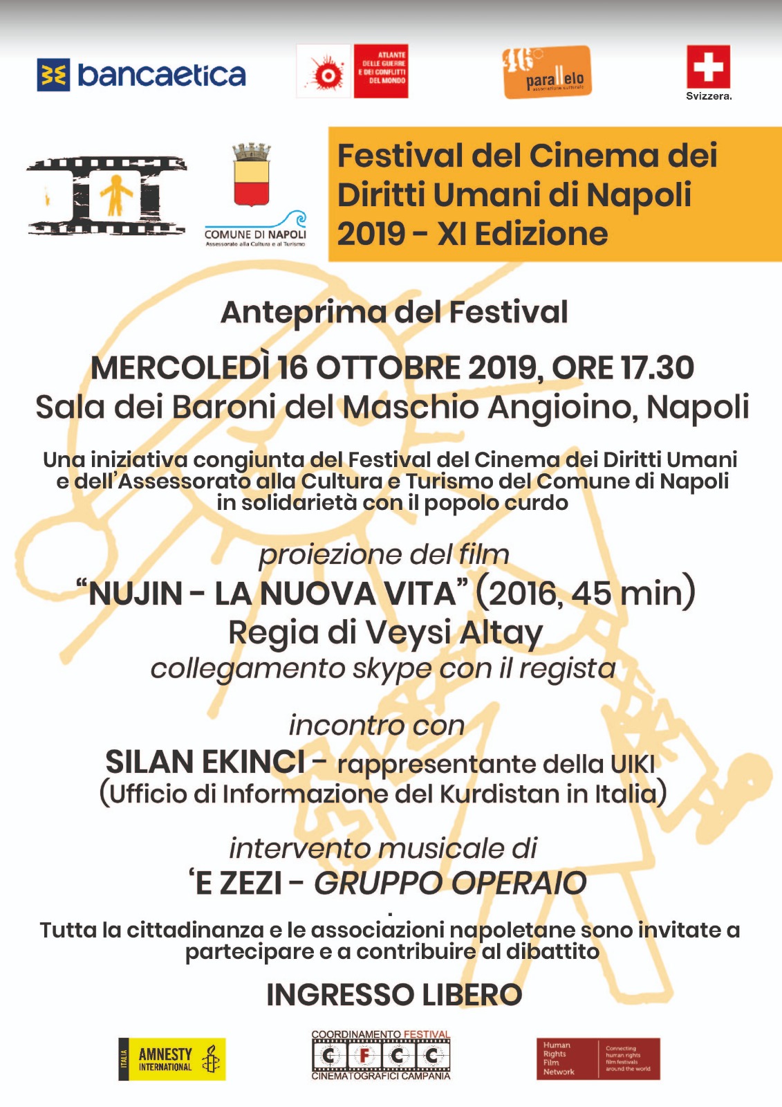 Napoli per il popolo curdo: “Nujin – La nuova vita” al Maschio Angioino