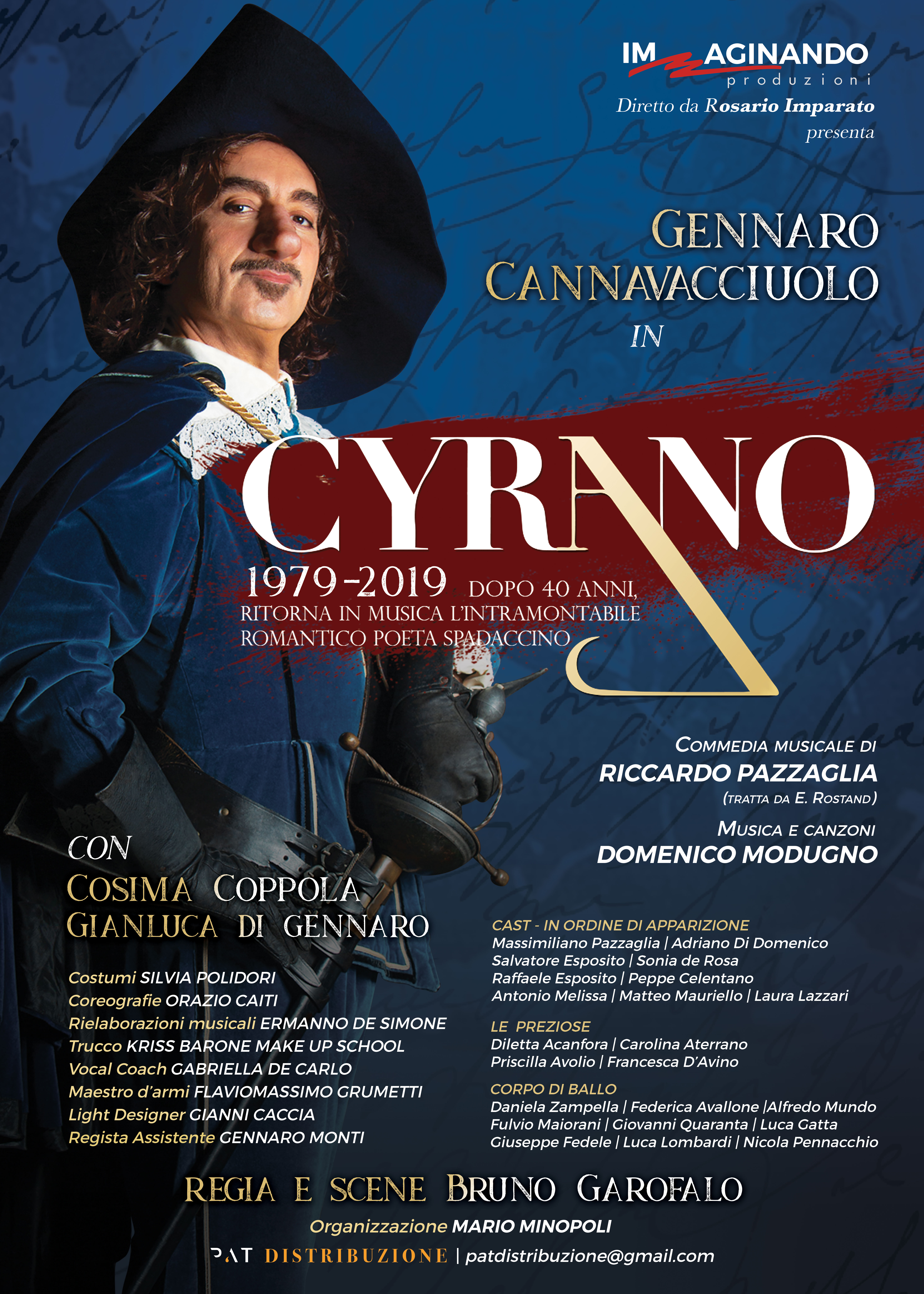 Il Cyrano di Pazzaglia e Modugno ritorna in scena dopo 40 anni Debutto nazionale: dal  6 al 15 dicembre al teatro Augusteo di Napoli