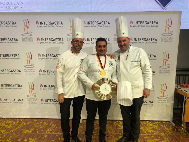 Luigi Nastro conquista l’oro alle olimpiadi culinarie a Stoccarda