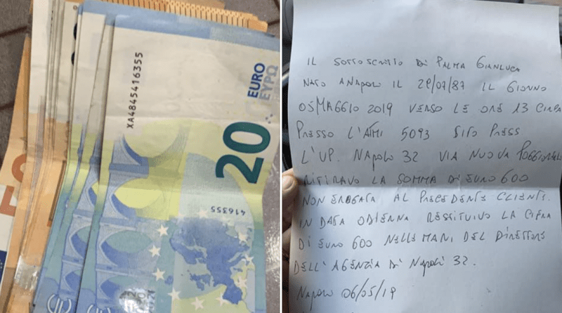 Accade a Napoli: il bancomat gli regala 600 euro e lui li restituisce