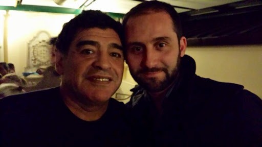 In foto Diego Armando Maradona con Alessandro Migliaccio