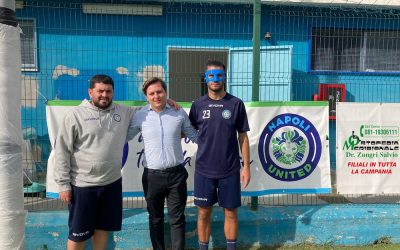 Napoli United, Aaron Akrapovic torna in campo con una maschera speciale