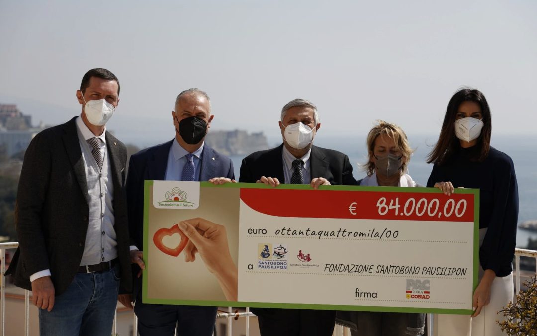 Santobono-Pausilipon, Conad dona 84 mila euro a sostegno dei reparti pediatrici