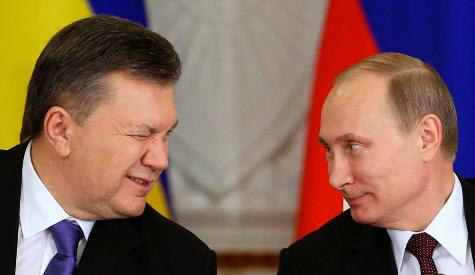 L'ex presidente ucraino Yanukovich e il leader russo Putin