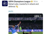 Clamoroso errore della UEFA? Pubblicata su IG per complimentarsi, la foto del fallo di Leao su Lozano…