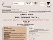 Teatro, pedagogia e didattica. La dimensione formativa e il potenziale pedagogico dell’esperienza teatrale