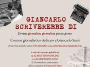 “Giancarlo scriverebbe di..”, al via il contest giornalistico dedicato alla memoria di Giancarlo Siani Giancarlo