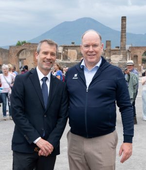 Il Principe Grimaldi agli Scavi di Pompei onpei