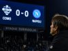 Como–Napoli 0-0, Conte: “Buona prestazione su un campo difficile”
