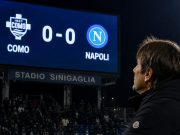 Como–Napoli 0-0, Conte: “Buona prestazione su un campo difficile”