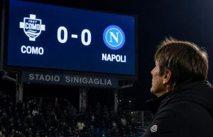 Como–Napoli 0-0, Conte: “Buona prestazione su un campo difficile”