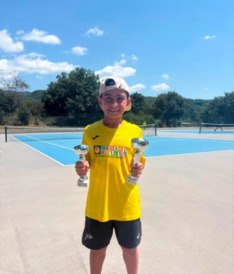Trapani ancora vincitore a Fiuggi nella Junior Next Gen di tennis Il tennista under 10 Luigi Trapani allenato dal maestro Gargiulo