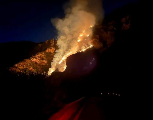 Incendio doloso a Tordigliano sulla Amalfitana Incendio doloso a Tordigliano