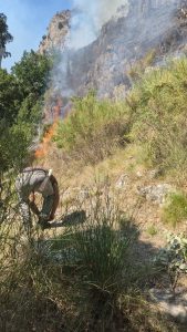 Volontari ed elicotteri al lavoro per spegnere i focolai