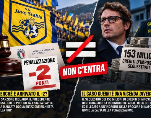 Juve Stabia, perché è arrivato il -2: la penalizzazione non c’entra con il caso Guerri