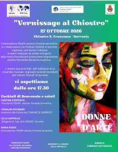 Locandina "Donne in arte" mi ostra collettiva al femminile